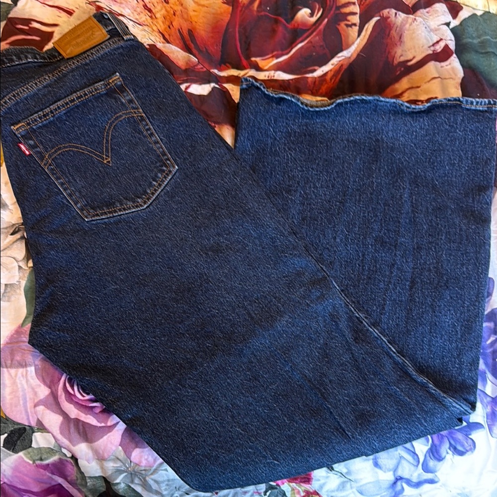 Women's Levi’s Premium Ribcage Bell Blue Jeans
